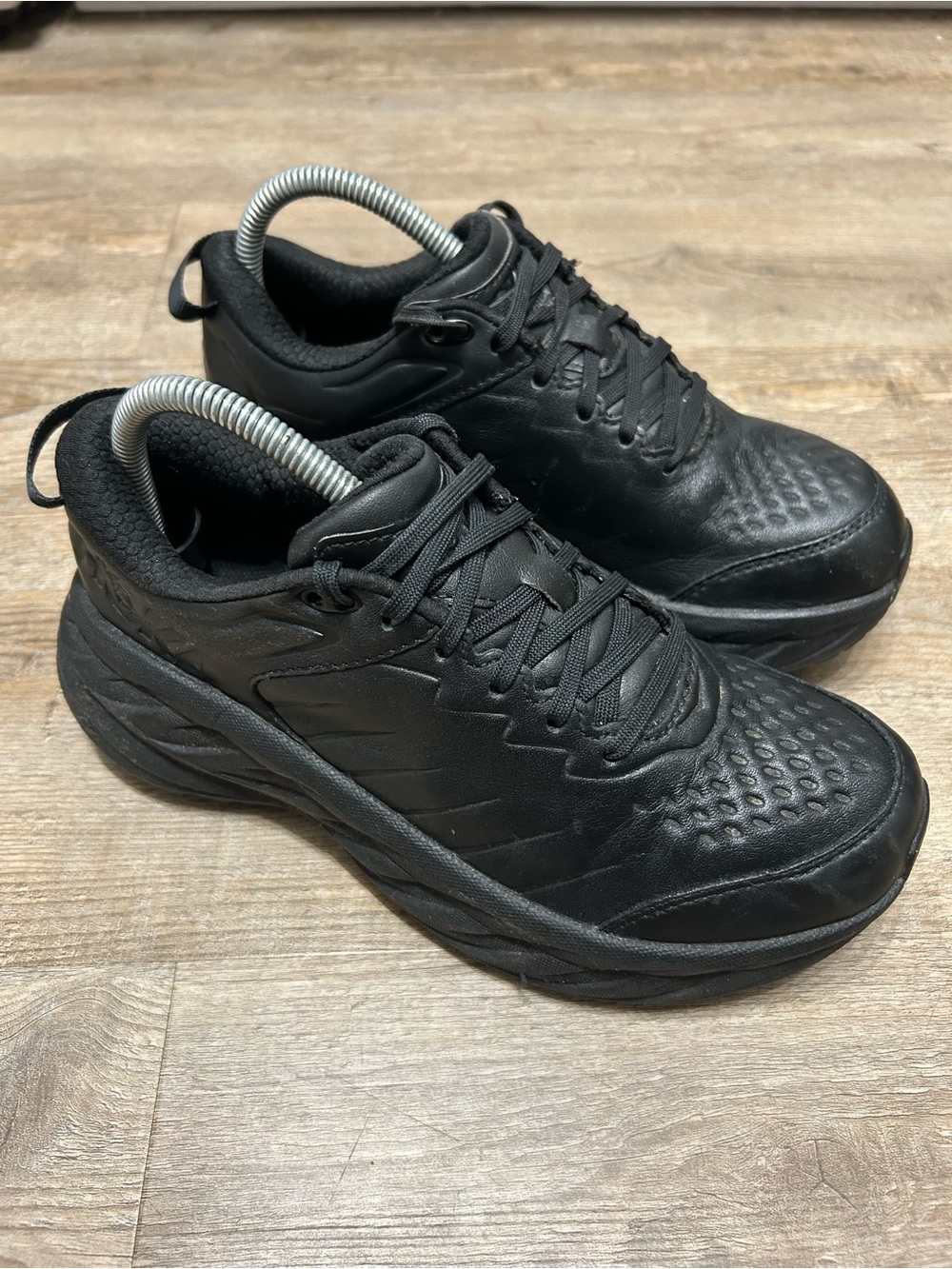 Hoka One One Bondi SR Womens Size 7.5 Black Slip Resistant Walking Shoes